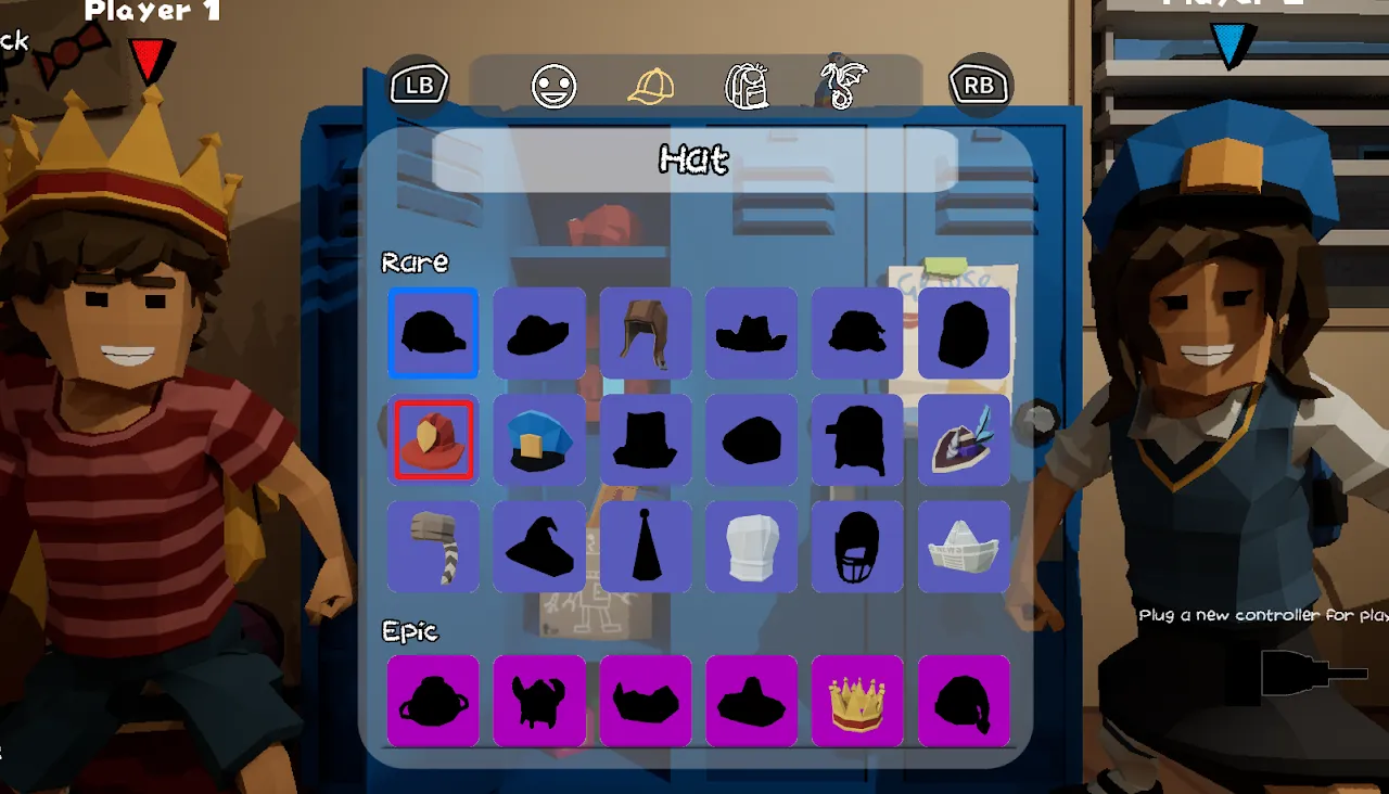 Character customization screen