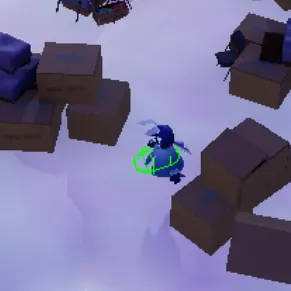 Interaction zone around the player